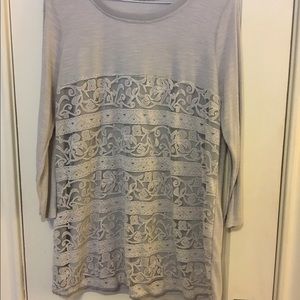 Grey Lacey blouse